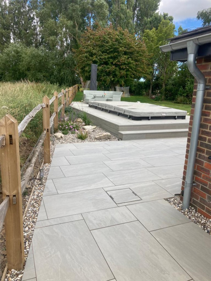 Kandla Grey Outdoor Porcelain Paving Tiles - 900x600x16mm