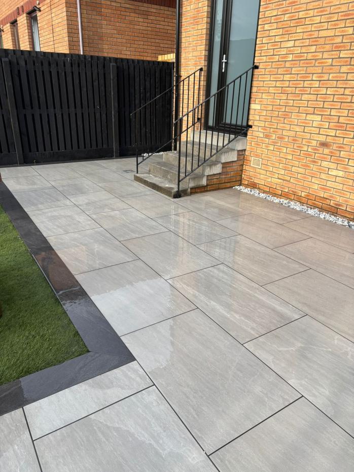 Kandla Grey Outdoor Porcelain Paving Slabs - 900x600x20mm