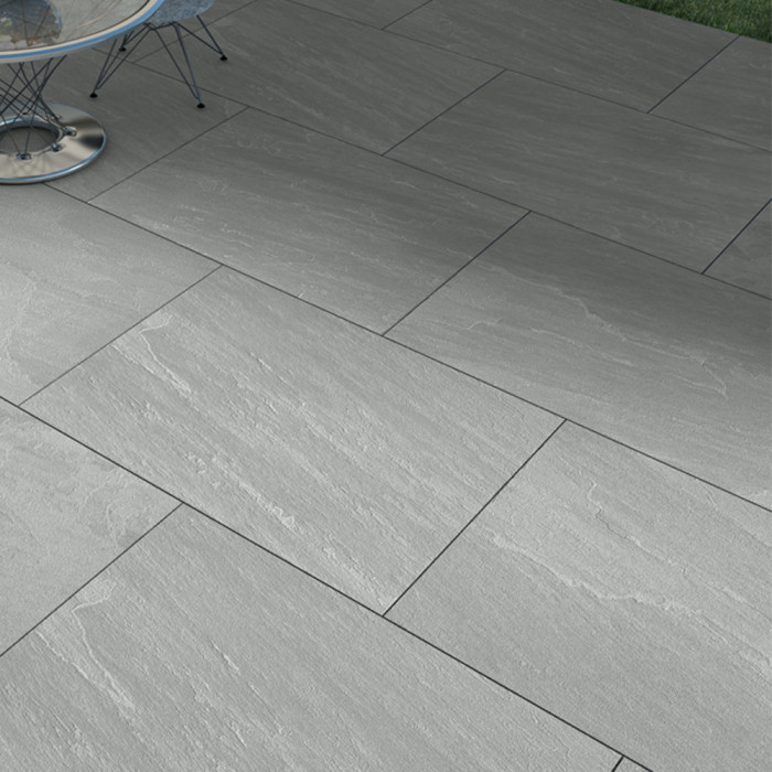 Kandla Grey Outdoor Porcelain Paving Tiles - 900x600x16mm