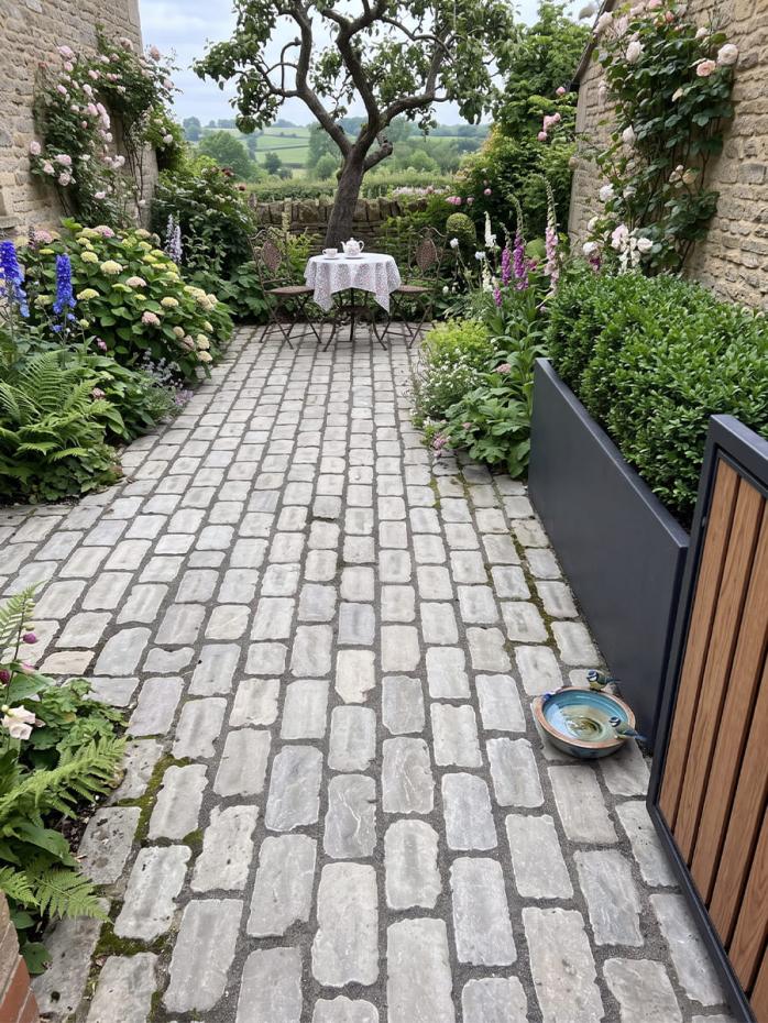 Kandla Grey Antique Tumbled Sandstone Cobbles - 200x100 Pack