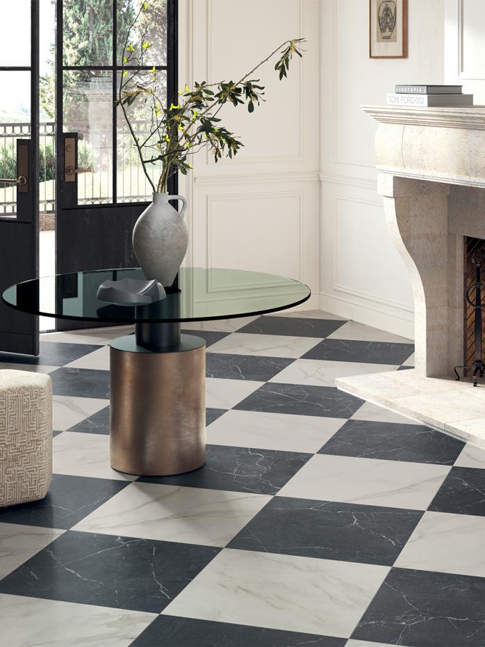 Brera Gold Italian Marble Effect Porcelain Tile - 300x300x8.5mm