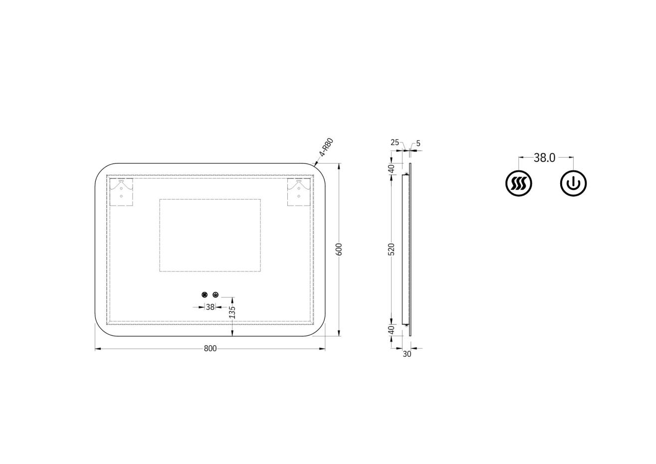 London Solid Wood Fluted Bathroom Vanity With Stone Basin - 800mm