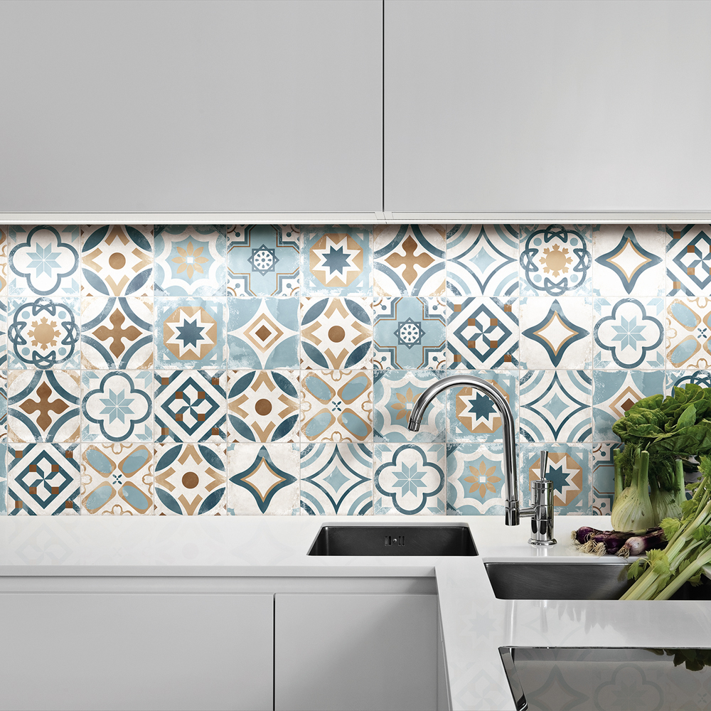 Loop Italian Patterned Wall & Floor Tiles - 200x200mm