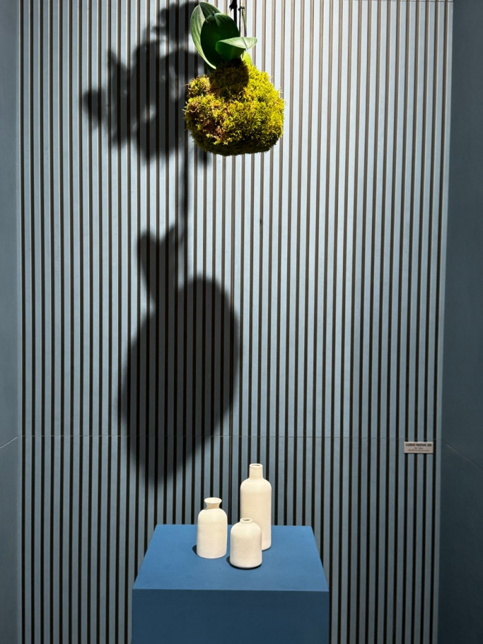 Ludo Nova Blu Nero Luxury Italian Fluted Wall Tile - 1200x600mm