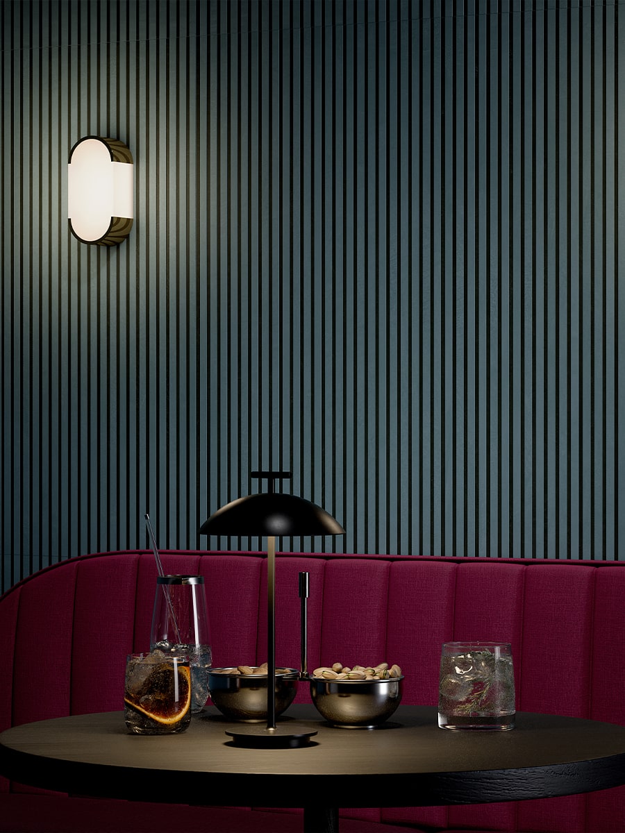 Ludo Nova Blu Nero Luxury Italian Fluted Wall Tile - 1200x600mm