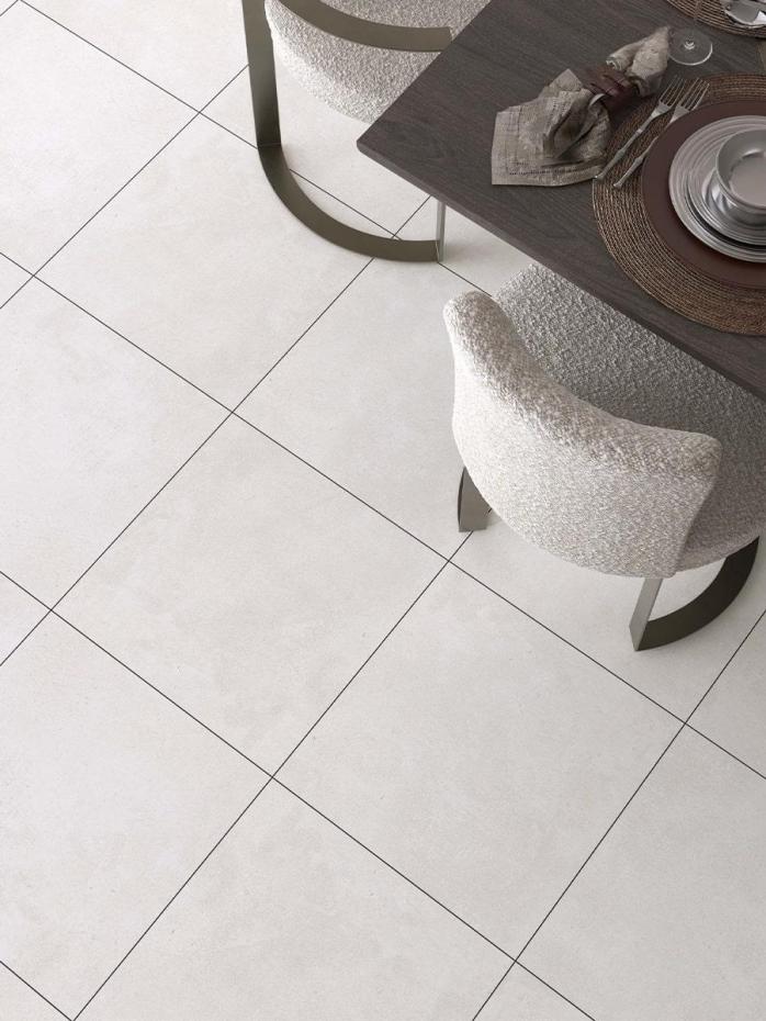Eclipse Off White Porcelain Tile - 600x600mm