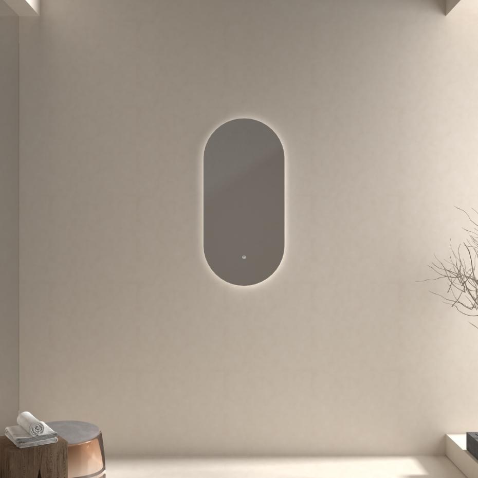 Luna Oval LED Mirror with Defogger Function