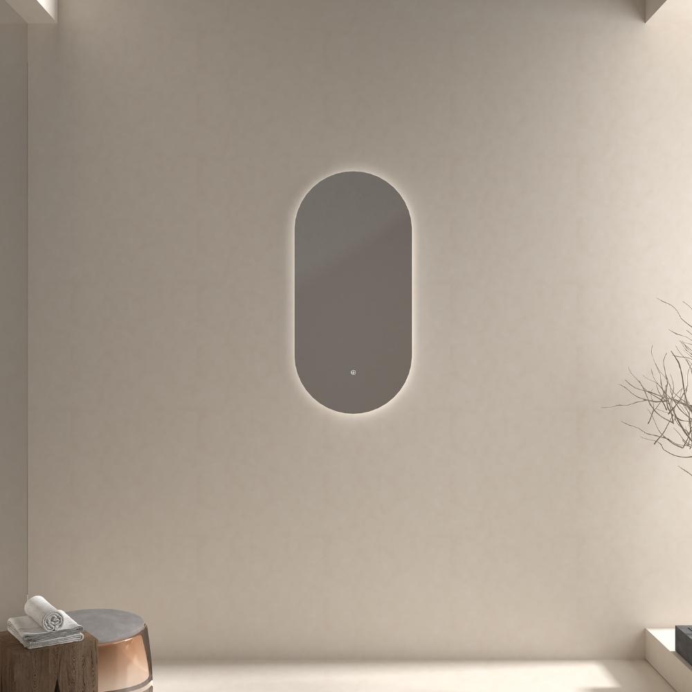Luna Oval LED Mirror with Defogger Function Luna Oval LED Mirror with Defogger Function
