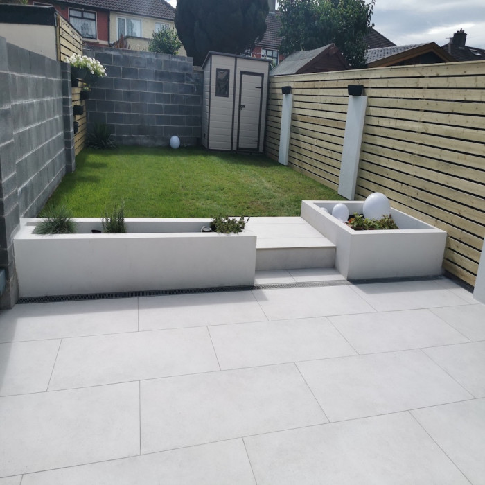 Luna White Claris Outdoor Tile - 1200x600x20mm