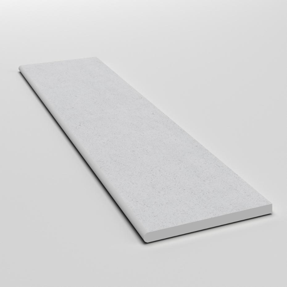Luna White Porcelain Paving Bullnose - 1200x400x20mm