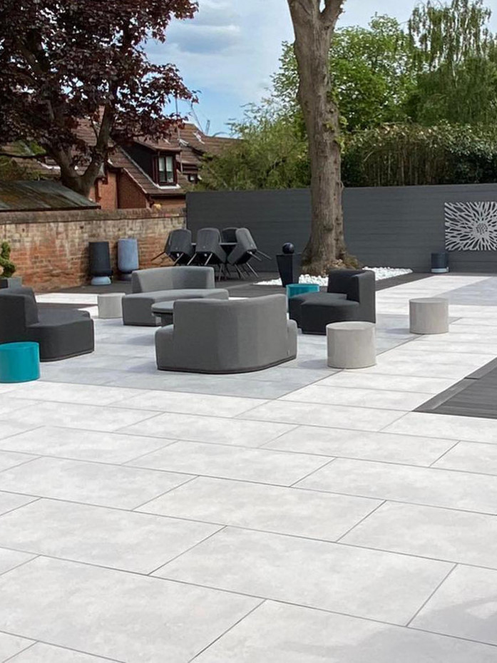Luna White Outdoor Tile - 900x600x16mm