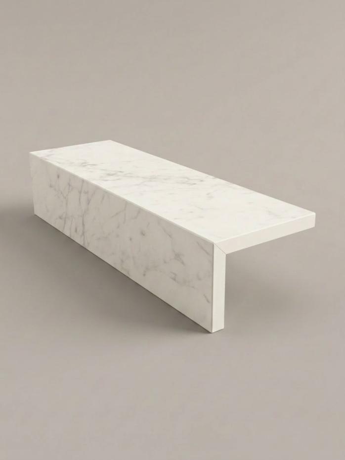 Lusso Carrara Drop Face for Steps, Coping & Pool Edging - 1200x400x100mm