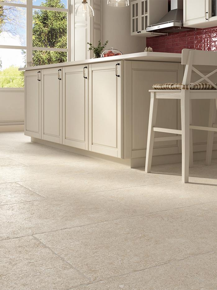 Lyon Limestone Antique Chiselled Edge Porcelain Tile - 900x600x9.5mm