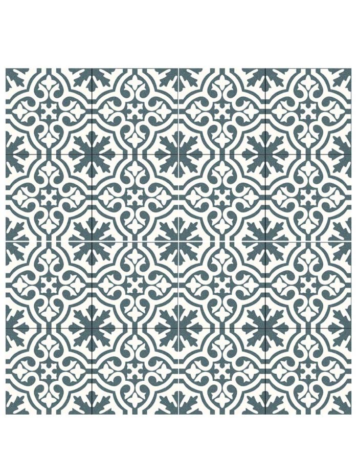 Fiore Blue Decor Porcelain Tile - 450x450mm