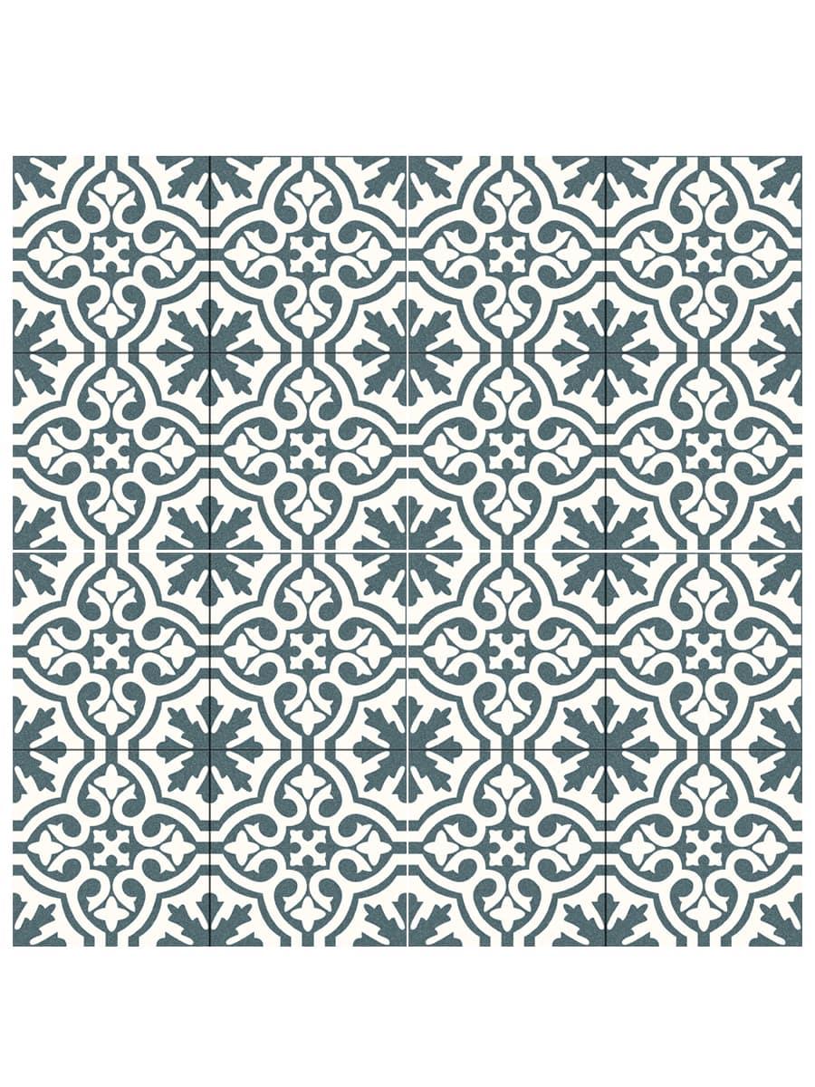 Fiore Blue Decor Porcelain Tile - 450x450mm
