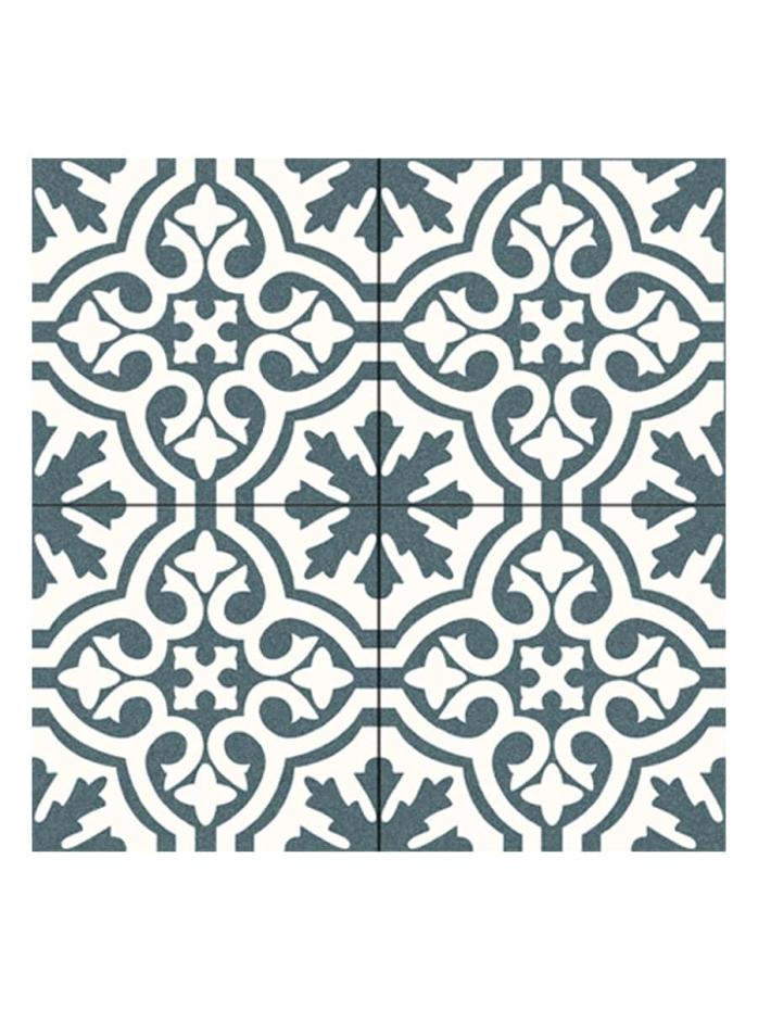 Fiore Blue Decor Porcelain Tile - 450x450mm