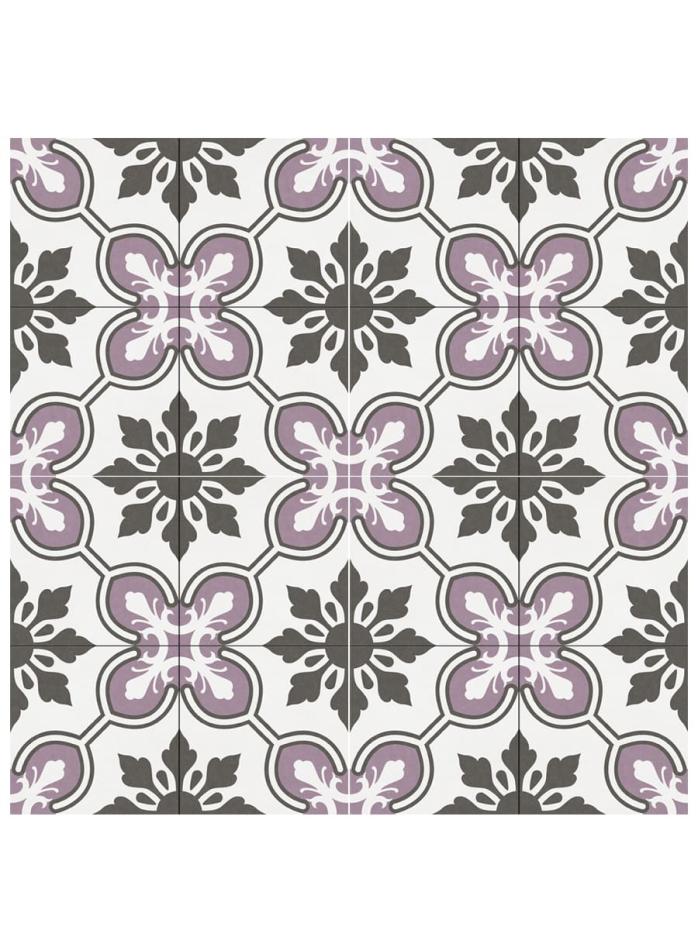 Seville Floral Rose Decor Porcelain Tile - 450x450mm