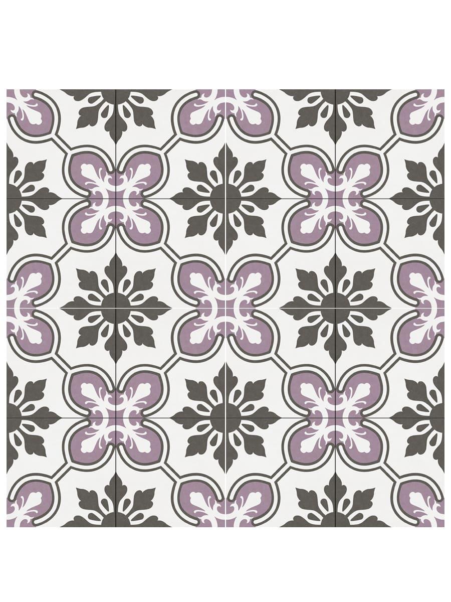 Seville Floral Rose Decor Porcelain Tile - 450x450mm