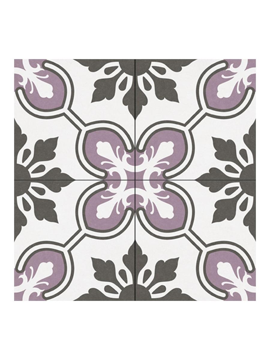 Seville Floral Rose Decor Porcelain Tile - 450x450mm