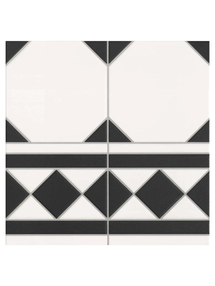 Madeira Black Border Tile - 330x330x10mm