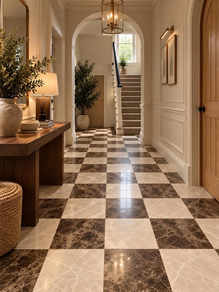 Majestic Bruno + Cosmo Crema Italian Marble Effect Porcelain Tile - 300x300x9mm