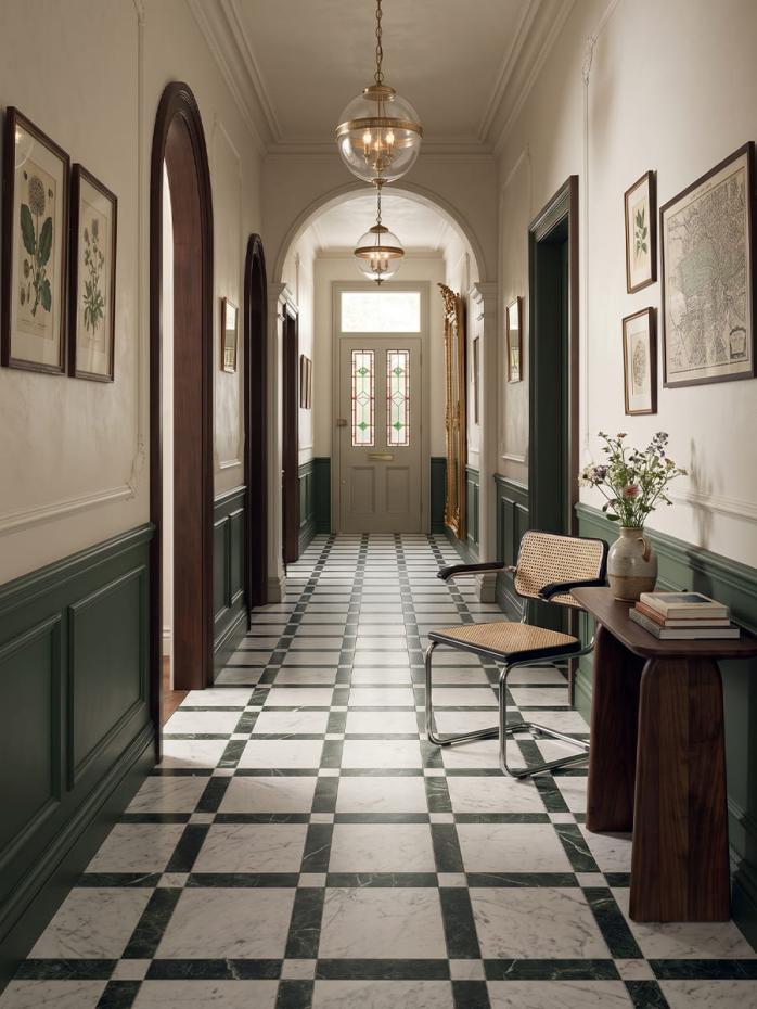 Majestic Carrara Verde Italian Marble Effect Tile - 450x450mm
