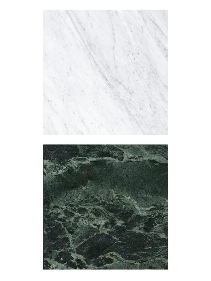 Majestic Verde + Carrara Italian Marble Effect Porcelain Tile - 300x300x9mm