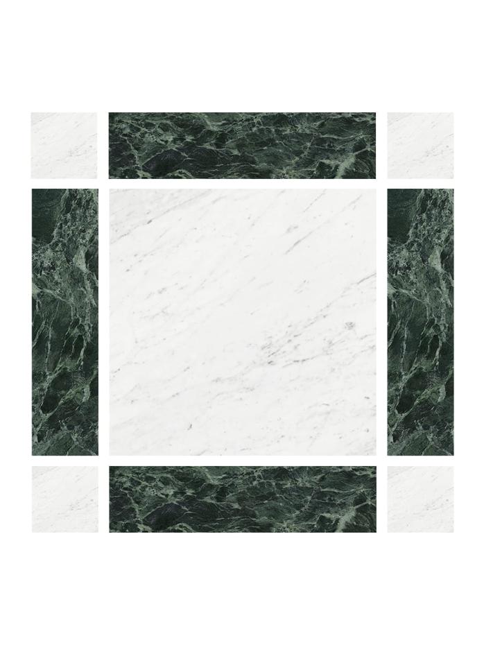 Majestic Carrara Verde Italian Marble Effect Tile - 450x450mm