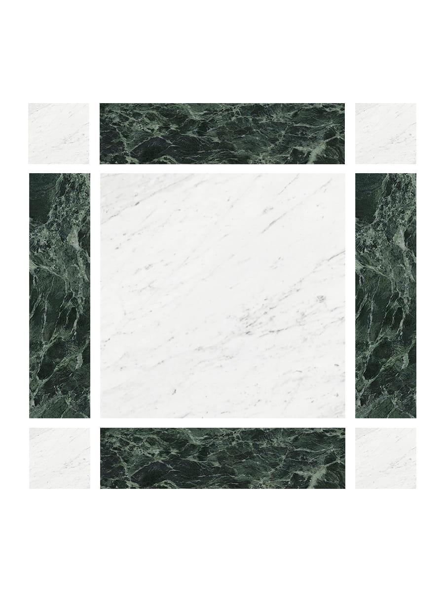 Majestic Carrara Verde Italian Marble Effect Tile - 450x450mm Majestic Carrara Verde Italian Marble Effect Tile - 450x450mm