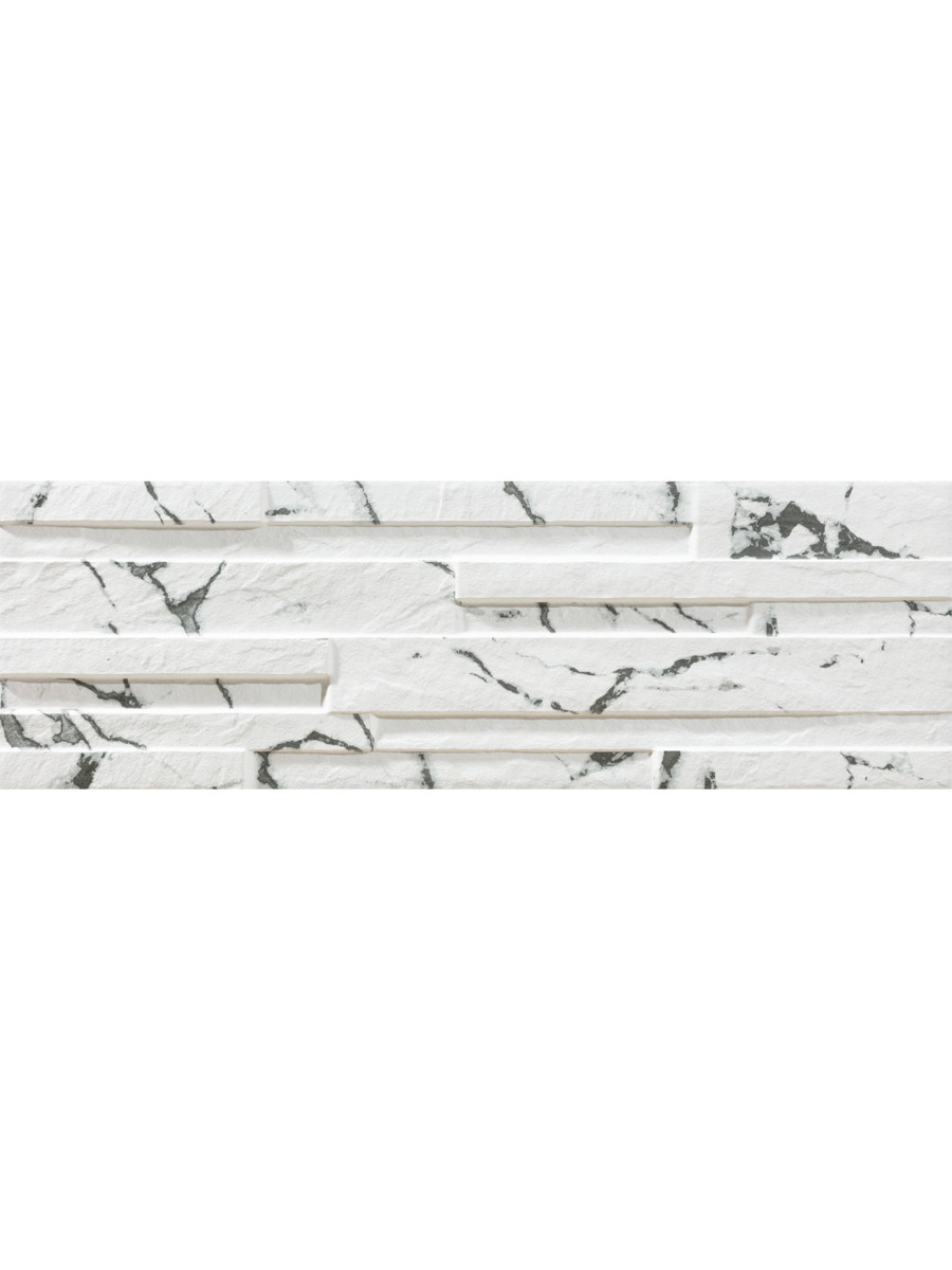 Marmo Calacatta Marble Split Face Effect Porcelain Wall Tiles - 170x520