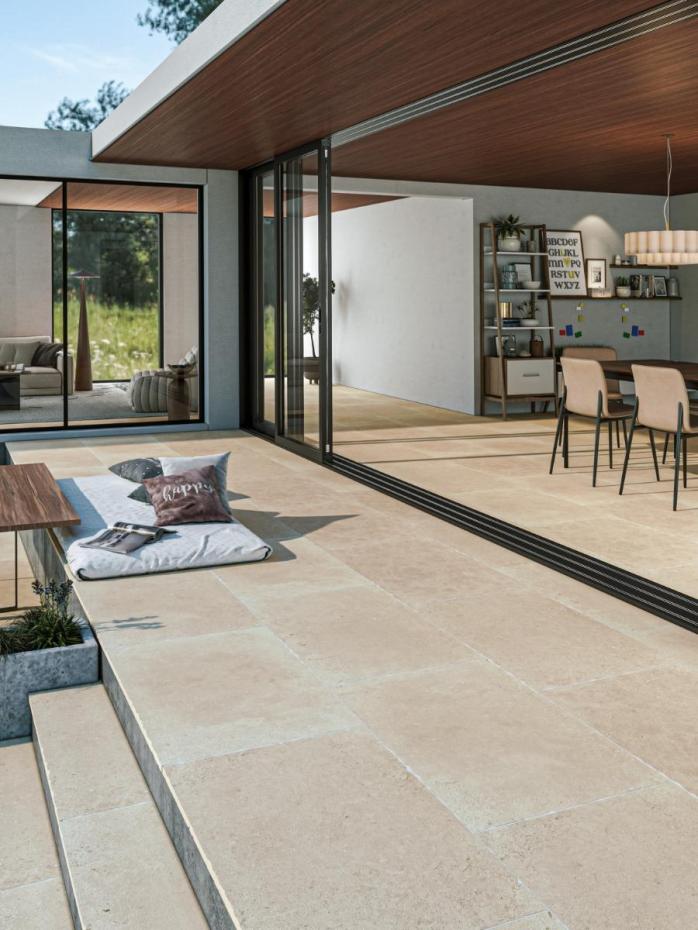 Marseille Cream Antique Chiselled Edge Porcelain Slab -900x600x20mm