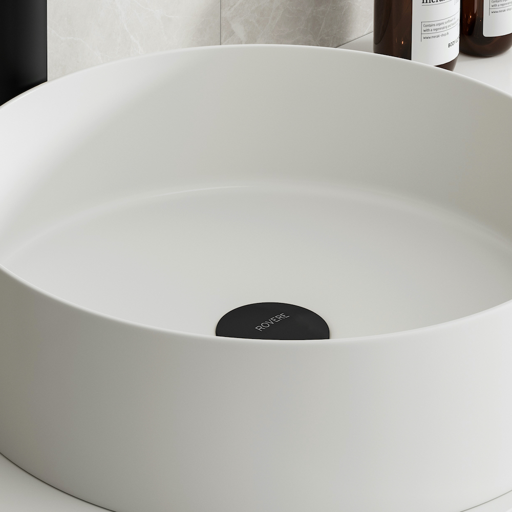 Couture Matt Black Unslotted Easy Click Basin Waste