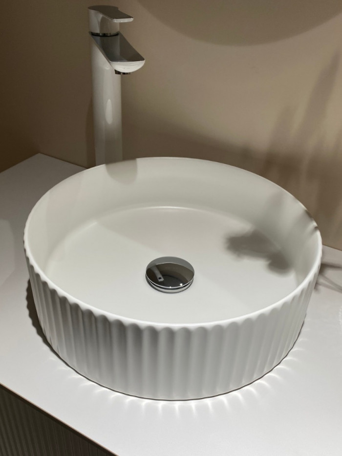 Bali Solid Wood Fluted Vanity - 600mm