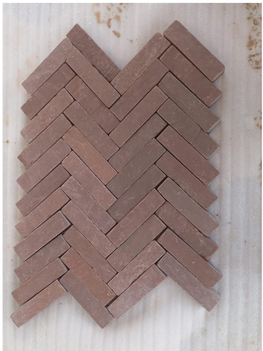 Mimica Red Sandstone Slim Sett Pavers - 200x50x40mm