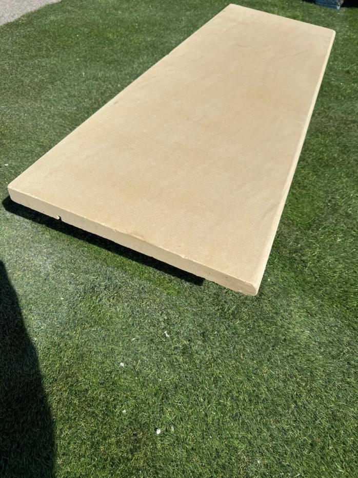Beige Smooth Sandstone Bullnose Tiles - 1200x400x30mm