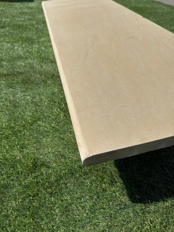 Beige Smooth Sandstone Bullnose Tiles - 1200x400x30mm