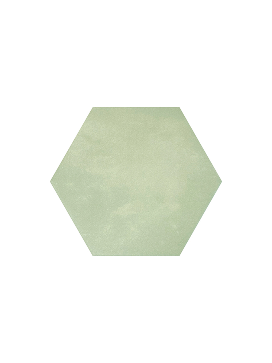 Mirage Verde Plain Hexagon Tile - 198x228mm