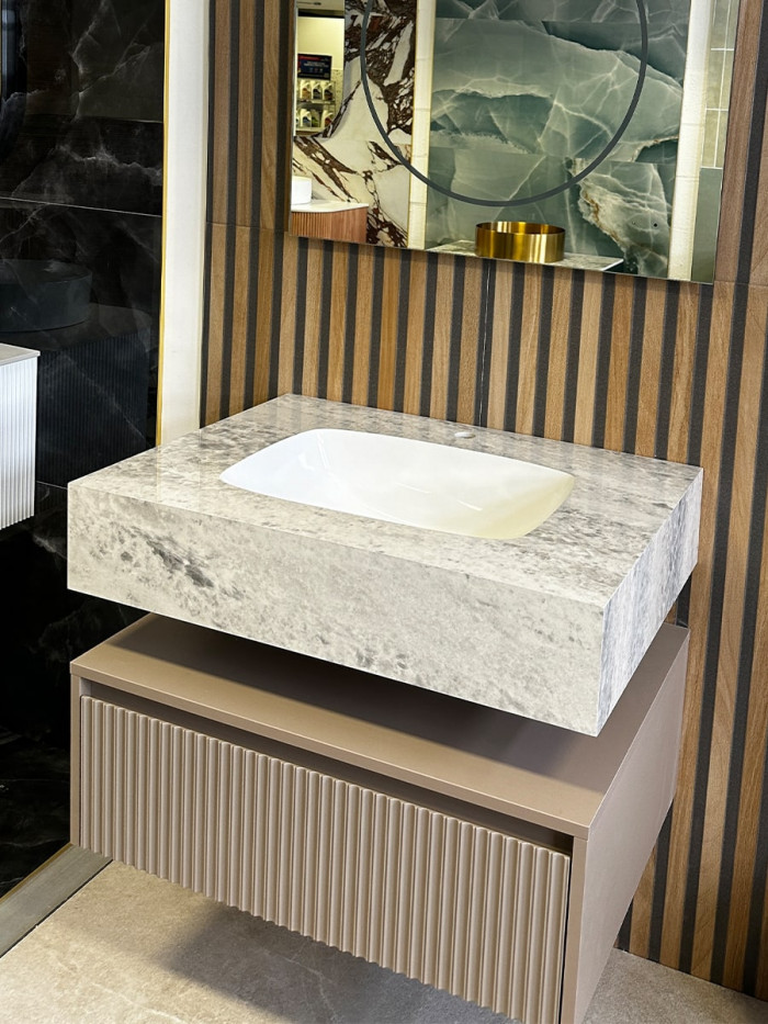 Modena Porcelain Floating Vanity With Soft Touch Drawer 800mm 1000mm