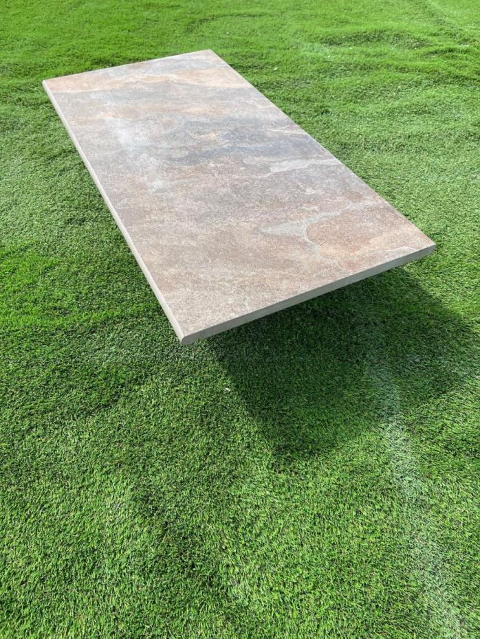 Multicolor Slate Porcelain Paving Bullnose for Steps and Coping - 900x450x20mm