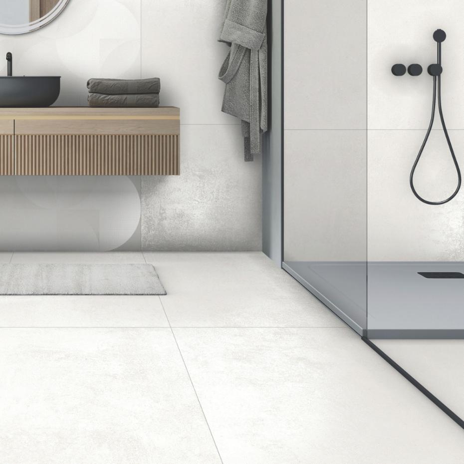 Munich White Porcelain Tiles - 1200x600