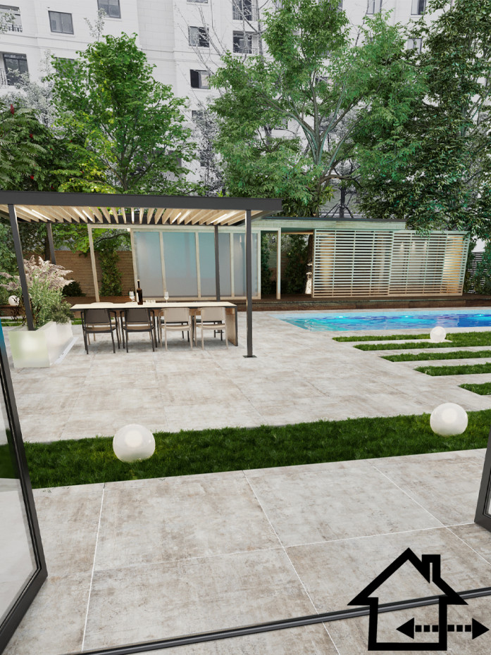 Murales Ice Italian Outdoor Slab - 1000x1000x20mm