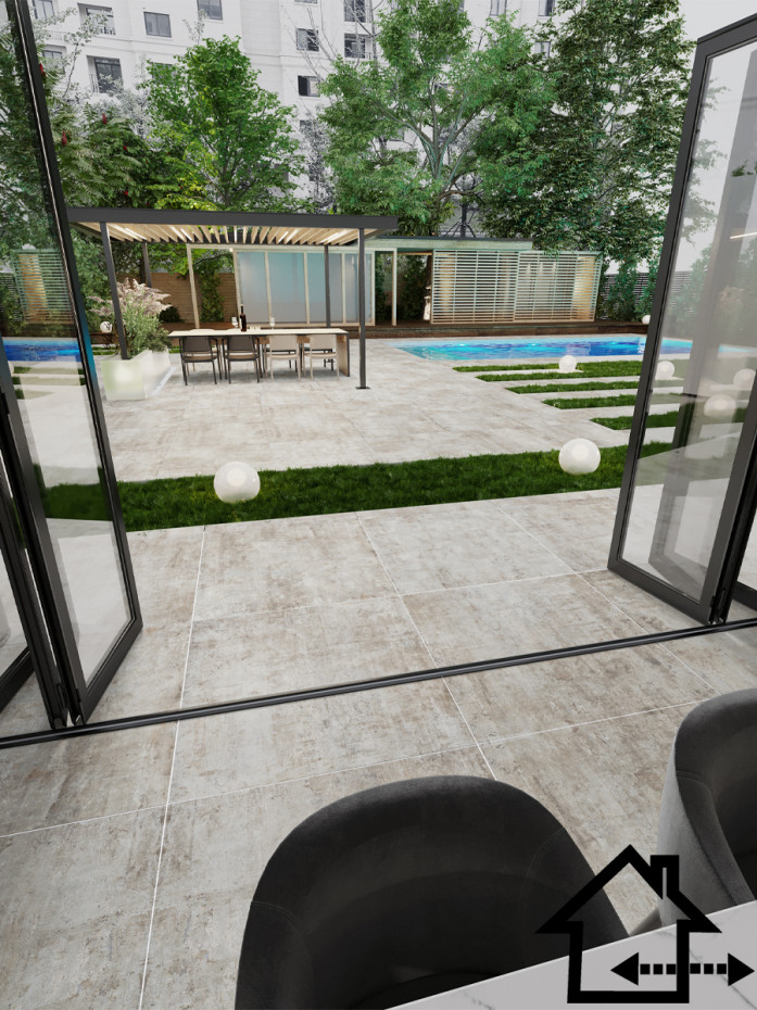 Murales Ice Italian Outdoor Slab - 1000x1000x20mm