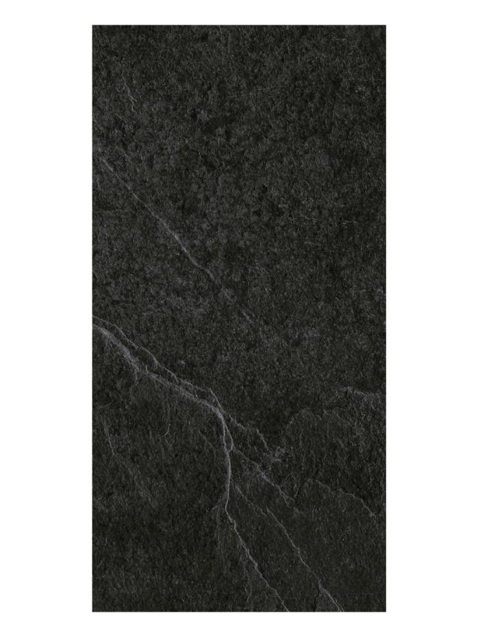 Mythe Black Slate Effect Non Slip Porcelain Tile - 600x300mm