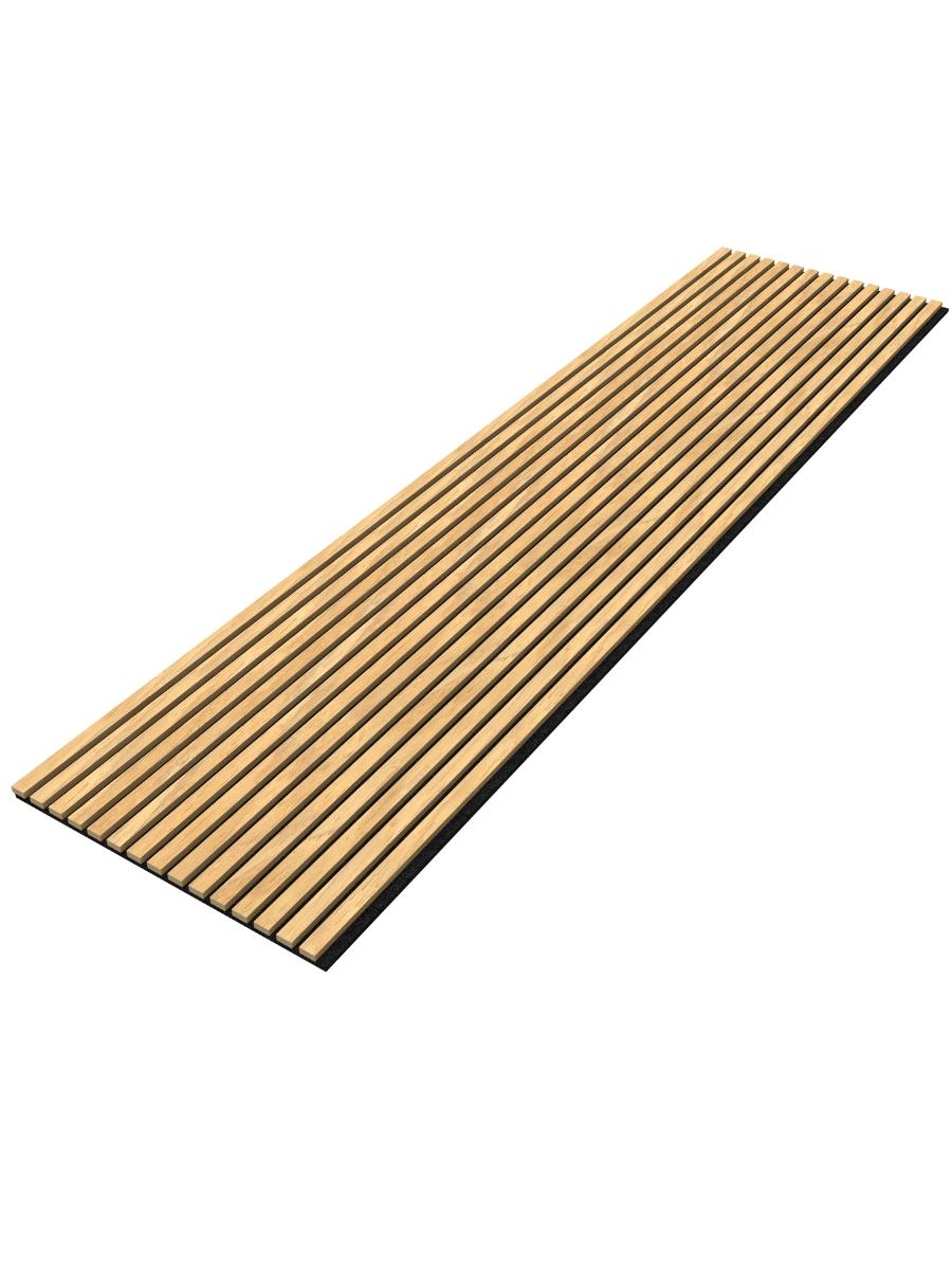 Natural Oak Acoustic Wood Wrapped Wall Panels - 2400x600x21mm