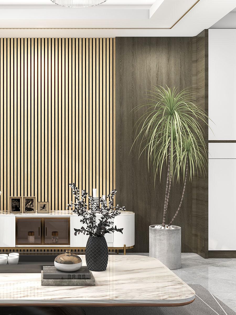 Natural Oak Acoustic Wood Wrapped Wall Panels - 2400x600x21mm