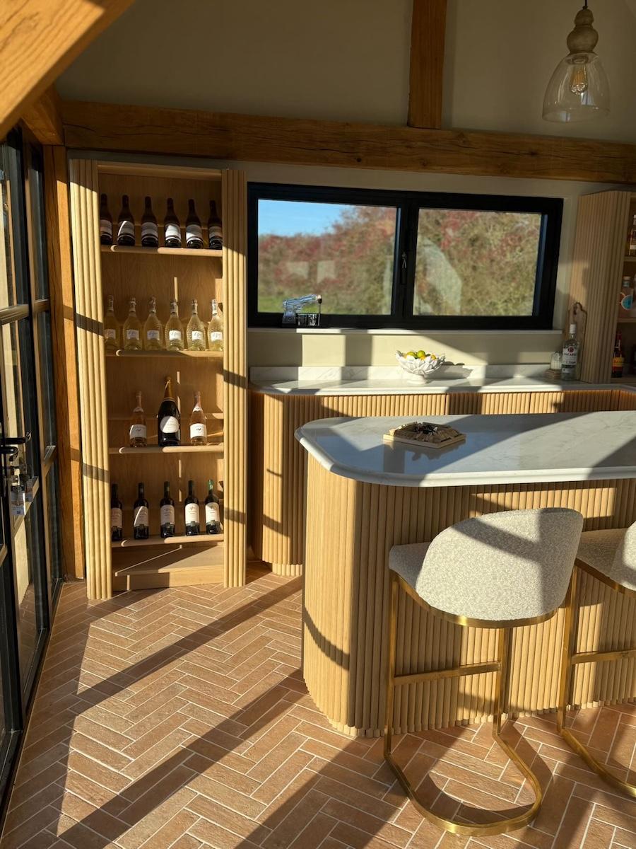 Natural Oak Flexible Round Slat Acoustic Wood Panels