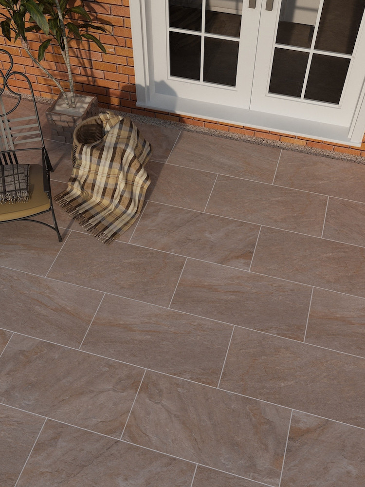 Nevada Brown Outdoor Porcelain Paving Slabs 800x400mm