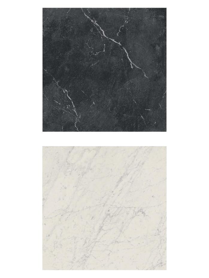 Lusso Carrara + Noir Checkerboard Porcelain Paving - 300x300x20mm