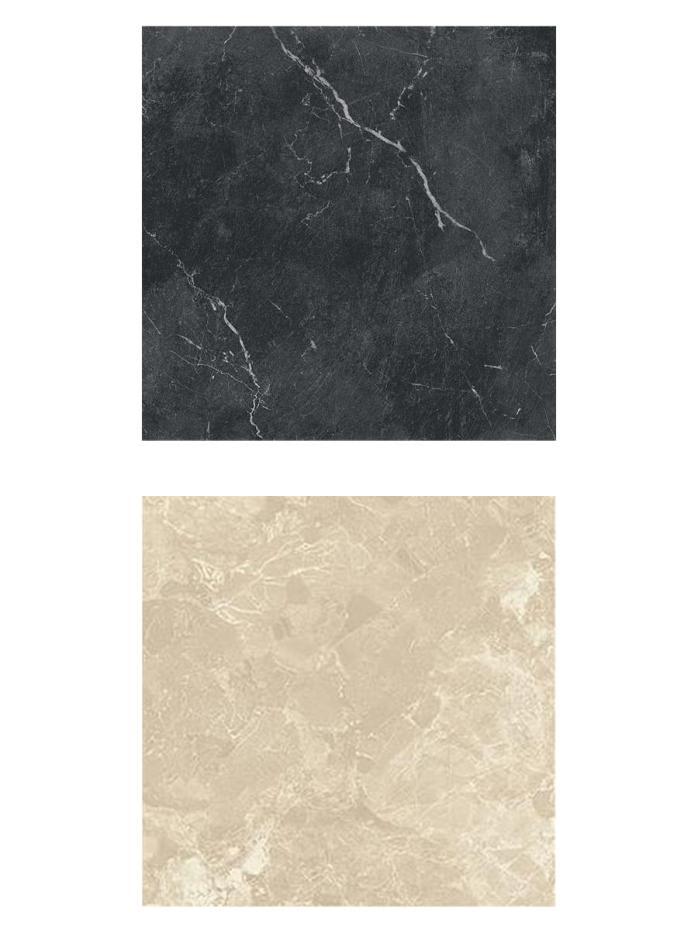 Lusso Noir + Cosmo Crema Checkerboard Porcelain Marble Effect Tiles - 300x300mm