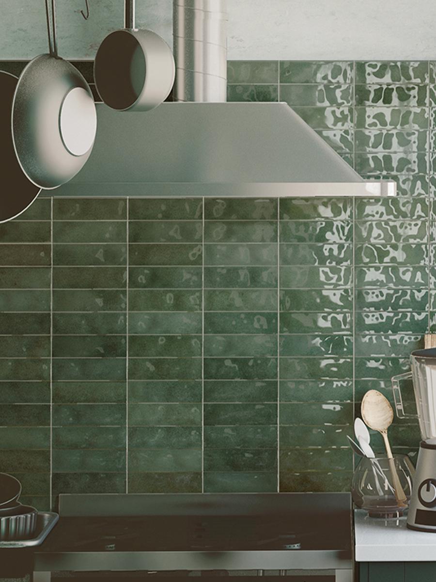 Nolita Verde Polished Brick Effect - 65x200mm